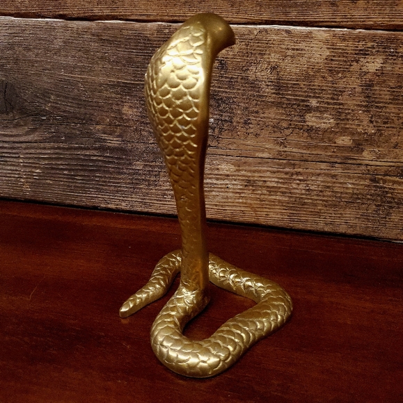 Vintage Brass Cobra Statue - Picture 4 of 7